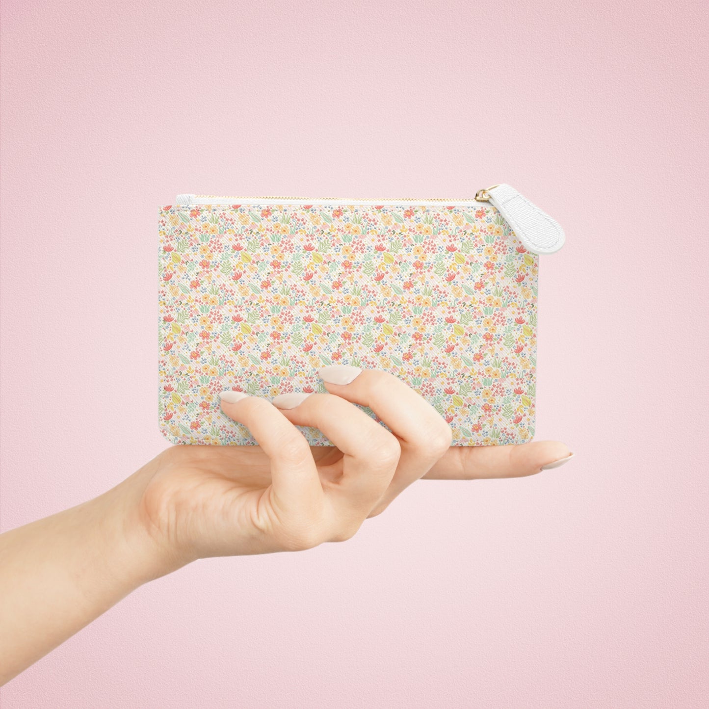 Floral Pattern Mini Clutch Bag