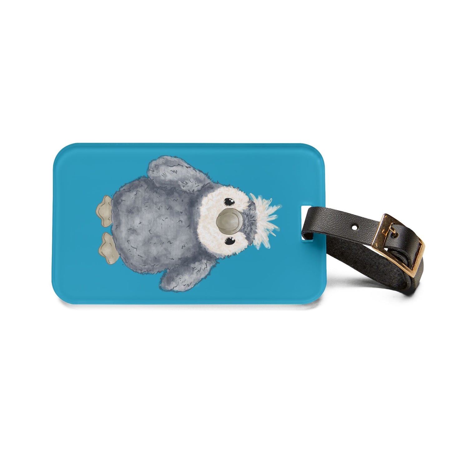 Travel Baggage Identifier: Blue Winter Penguin Suitcase Charm,