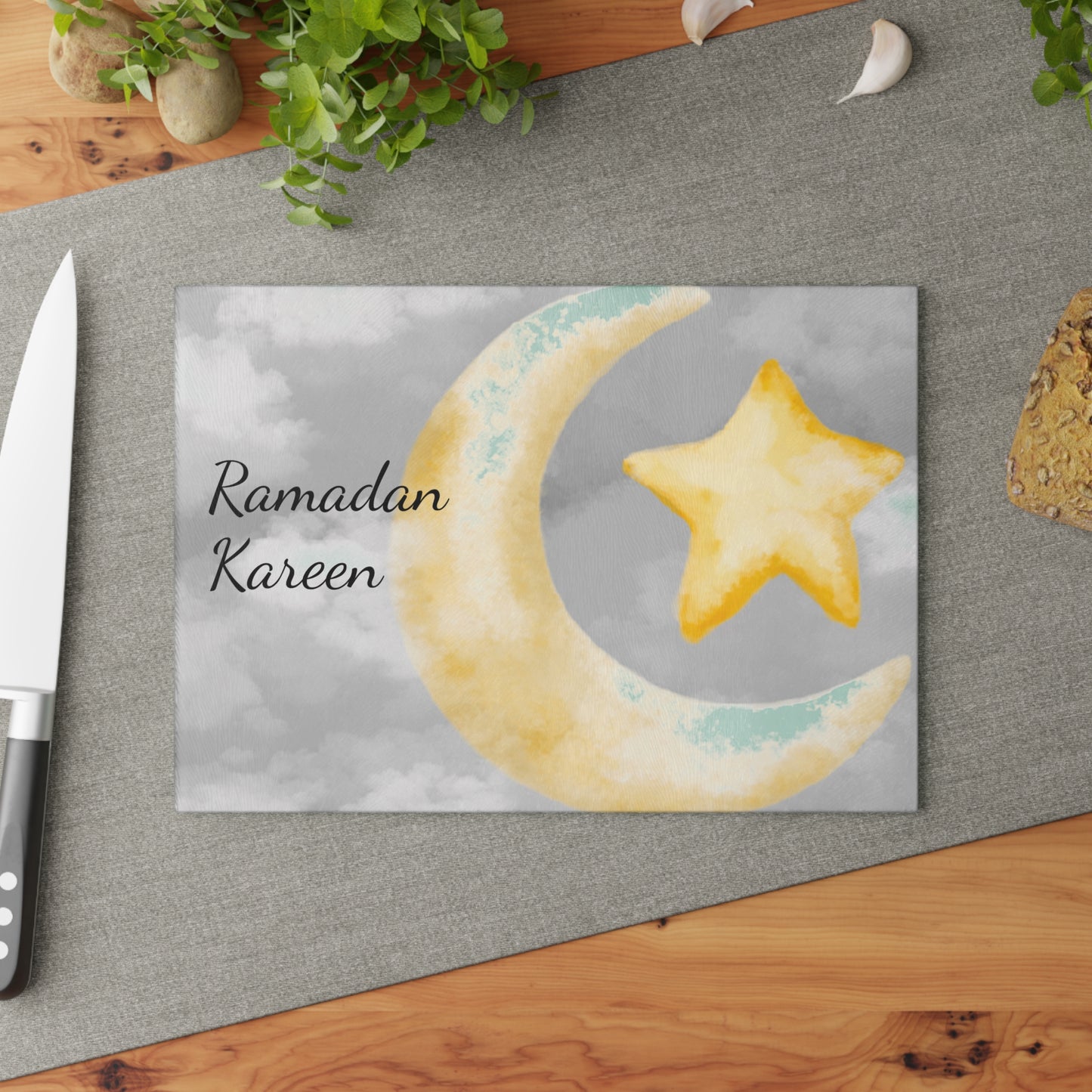 Ramadan Glass Cutting Board