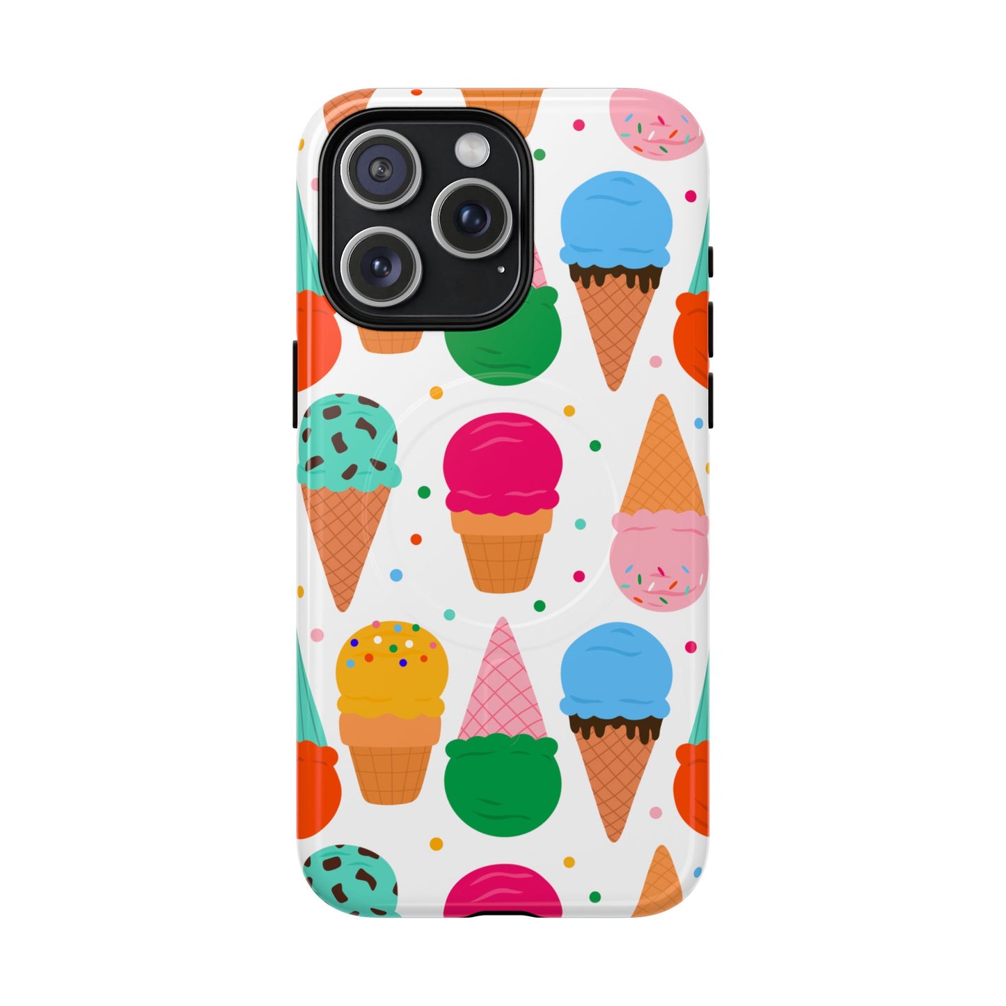 Tough Magnetic Cases with Ice Cream Pattern